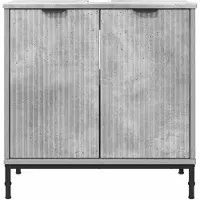 vidaXL Wastafel kabinet voor de badkamer Beton Grijs