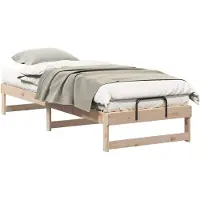 vidaXL Bedframe Bruin 90 x 210 cm Massief grenenhout