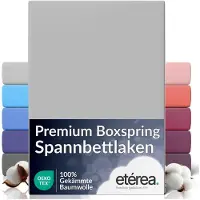 Eterea Cosmesi Naturale etérea Extra Jersey Hoeslaken 180x200 - 200x220 cm - Oekotex - 100% katoen - bis 35 cm - Zilver