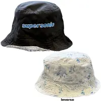 Rock Off Oasis - Supersonic / Tie Dye Reversible Bucket hat / Vissershoed - Zwart
