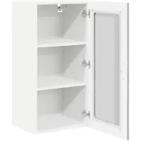 vidaXL Wandglas Kasten PORTO 2 st Grijs Sonoma Bewerkt hout