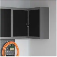 vidaXL Gereedschapskast met plank Zwart en Grijs 55 x 55 x 55 cm