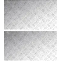 vidaXL Trap Tread 2 st 90 x 50 cm Zilver Aluminium Rechthoekig