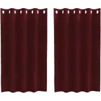 vidaXL Gordijnen 2 st Wijnrood 140 x 140 cm fluweel