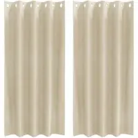 vidaXL - Gordijnen - 2 - st - Crèmekleurig - 140 - x - 175 - cm - fluweel