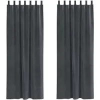 vidaXL Verduisterende gordijnen 2 pcs Lichtgrijs 140 x 225 cm Fluweel