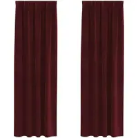 vidaXL Verduisterende gordijnen 2 pcs Wijnrood 140 x 225 cm Fluweel