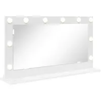 vidaXL Make-up Spiegel Wit 80 x 45 x 18 cm Glas en samengesteld hout