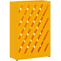 vidaXL Regen Paraplu Stand Mosterdgeel 28 x 12 x 41 cm Staal