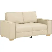 vidaXL 2-zitsbank Crème 160x78x84 cm Stof