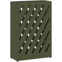 vidaXL Regen Paraplu Stand Olijfgroen 28 x 12 x 41 cm Staal