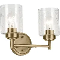 Kichler LED Wandlamp Winslow | 2X E27 Max 60W | Natural Brass
