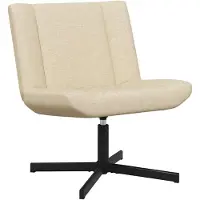 vidaXL Draaistoel Crèmekleurig 63 x 75 x 76 cm Stof