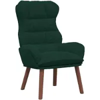 vidaXL Fauteuil Donkergroen 69 x 74 x 93 cm Fluweel