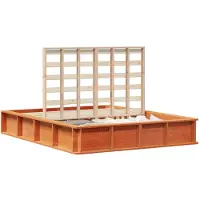 vidaXL Bedframe Wasbruin 150 x 200 cm Massief grenenhout
