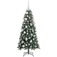 vidaXL Kunstkerstboom met 150 LED Groen 120 cm PVC en Plastic en Staal