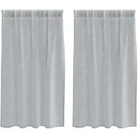 vidaXL Voile Gordijn 2 pcs Donkergrijs 140 x 140 cm Polyester