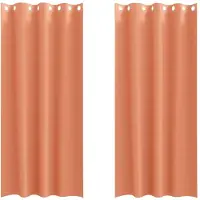 vidaXL Blackout Gordijnen met Ringen 2 st Terracotta 260 x 140 cm
