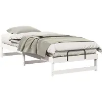 vidaXL Bedframe Wit 100 x 220 cm Massief grenenhout
