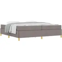 vidaXL Bedframe, taupe, 200 x 200 cm, gestoffeerd