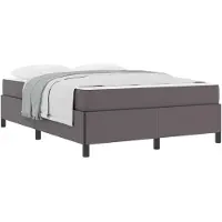vidaXL Bedframe met matras Grijs 160 x 200 cm Stof