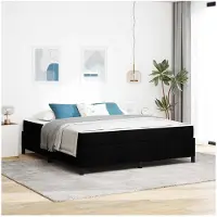 vidaXL Boxspring bed Zwart 180 x 200 cm Stof