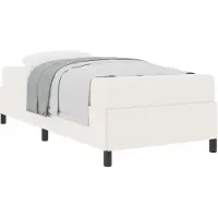 vidaXL Bedframe met matras Crème 90 x 200 cm Stof