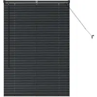 vidaXL Venetiaanse jaloezie Zwart 130 x 85 cm 25 mm Aluminium