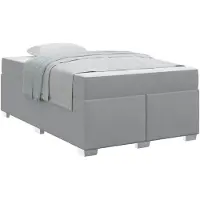 vidaXL - Bedframe - met - matras - Lichtgrijs - 120 - x - 200 - cm - Stof