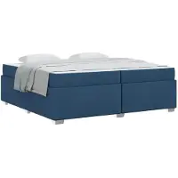 vidaXL Bedframe met matras Blauw 200 x 200 cm Stof