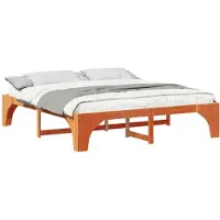 vidaXL Bedframe Bruin 180 x 200 cm Massief grenenhout