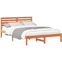 vidaXL Bedframe Wasbruin 140 x 210 cm Massief grenenhout