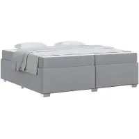 vidaXL Bedframe met matras Lichtgrijs 200 x 200 cm Stof