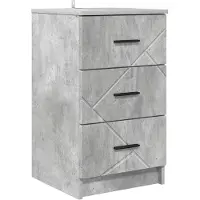 vidaXL Nachtkastje Betongrijs 38 x 38 x 66 cm Bewerkt hout
