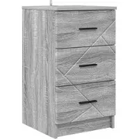vidaXL Nachtkastje Grijs sonoma 38 x 38 x 66 cm Bewerkt hout