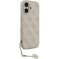 GUESS 4G Charm Backcover met Hanger - Geschikt voor iPhone 17 - MagSafe Compatibel - Roze