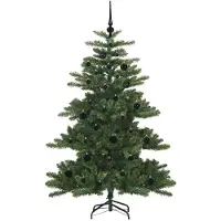 vidaXL - Kunstmatige - Hinged - Kerstboom - Groen - 150 - cm - PVC - en - Staal