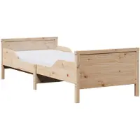 vidaXL Bedframe met uitschuifbaar matras Bruin 80 x 200 cm