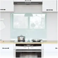 vidaXL Keukenachterwand Melk 80 x 60 cm gehard glas