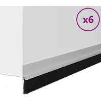 vidaXL Zelfklevende Deurborstels 6 st Zilver 100 cm Aluminiumlegering