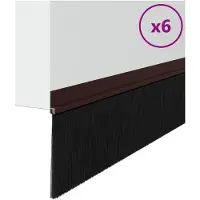 vidaXL Zelfklevende Deurborstels 6 st Bruin 100 cm Aluminiumlegering