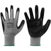 vidaXL Werkhandschoenen 24 pcs Grijs en Zwart 11 / XXL Polyester