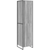 vidaXL Garderobe, grijs Sonoma, 50 x 50 x 200 cm, houtvezel