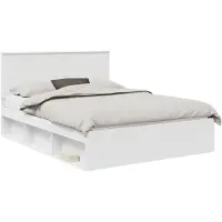 vidaXL Bedframe met hoofdeinde Wit 150 x 200 cm Massief grenenhout