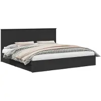 vidaXL Opbergbed met lade met opslag Zwart 200 x 200 cm Bewerkt hout
