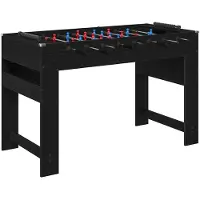 vidaXL Tafelvoetbal Zwarte Eik 125 x 60,5 x 80 cm Bewerkt hout