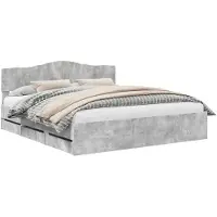 vidaXL Bedframe met lade Beton Grijs 180 x 200 cm Ingenieurshout