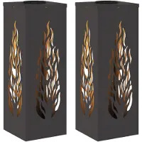 vidaXL Zonne LED Pad Licht 2 pcs Warmwit 18 x 18 x 50 cm
