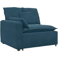 vidaXL Modulaire bank met kussens fluweel blauw