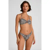 Hunkemoller Hoog Uitgesneden Bikinibroekje Leopard Zwart Dames | Maat: M